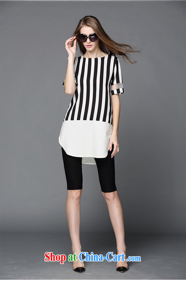 In short, will be the 2015 Summer in Europe and the new emphasis on the MM is indeed increasing, female loose vertical streaks, long, short-sleeved snow woven shirts women 8122 white 5 XL pictures, price, brand platters! Elections are good character, the national distribution, so why buy now enjoy more preferential! Health