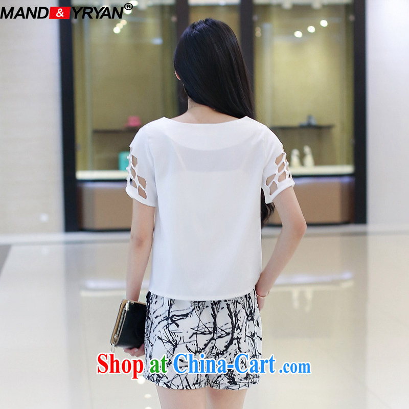 Romantic, 2015 new, larger female summer is the increased emphasis on MM two-piece with a short-sleeved T-shirt + shorts such as the MDR XXXL 1600 150 - 160 Jack left and right, Mr. Laing (Mandyryan), and, on-line shopping