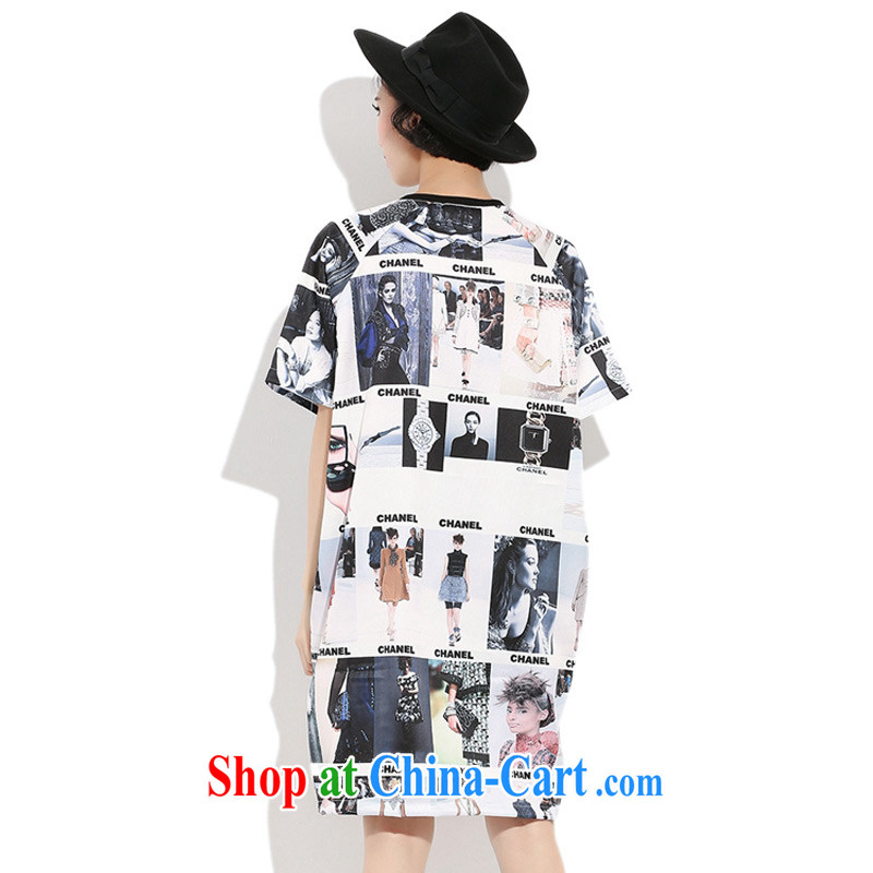 Director of the Advisory Committee 2015 summer new loose the fat XL women mm thick, long, short-sleeved stamp T-shirt-skirt T go Soo-pattern are relaxed, made the Advisory Committee (mmys), and, on-line shopping