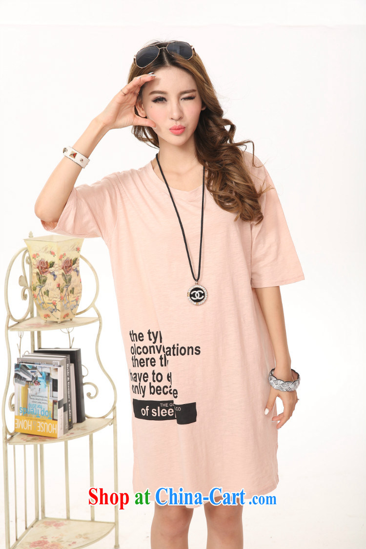 Snow dream 2015 Korean loose cotton female students in long T-shirts, clothing and dress 6067 pink color code pictures, price, brand platters! Elections are good character, the national distribution, so why buy now enjoy more preferential! Health