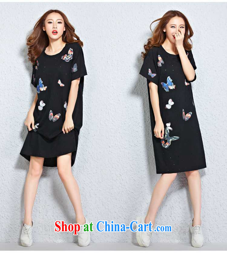 Ms Audrey EU aviation summer, female butterfly loose the Code, long and stylish casual short-sleeved dresses ZM 2502 black large code are code pictures, price, brand platters! Elections are good character, the national distribution, so why buy now enjoy more preferential! Health