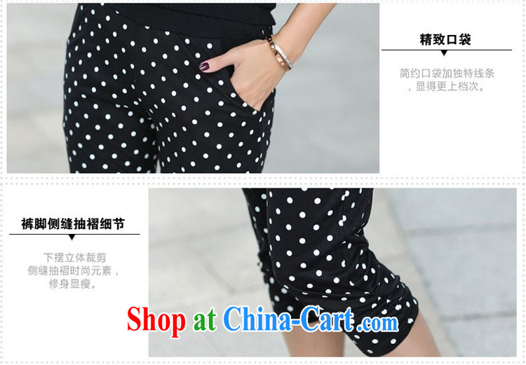 Korea and Hongkong advisory committee 2015 new, larger female summer and indeed intensify lace stitching dot Kit Sports & Leisure 7 pants two-piece 9320 Black Large Number 4 XL pictures, price, brand platters! Elections are good character, the national distribution, so why buy now enjoy more preferential! Health