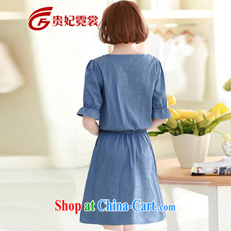 queen sleeper sofa Ngai Sang King, female 2015 summer thick MM and indeed XL denim dress elasticated cuff Korean loose short-sleeved dresses 1645 photo color 3XL recommendations 170 - 200 jack, Queen sleeper sofa Ngai Advisory Committee, and on-line shopping