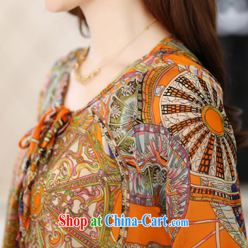 Better Cayman's 2015 Korean loose video thin pregnant women mount Bohemia, long-sleeved round neck snow woven shirts larger blouses 8236 Green S, Cayman, and shopping on the Internet