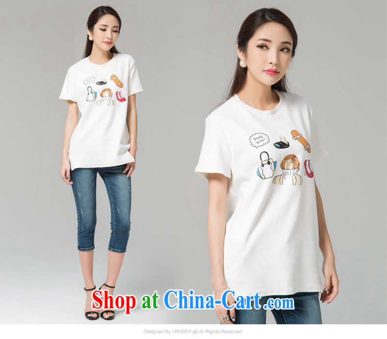 blue if the water large, female 2015 summer new Korean loose short-sleeved round-collar lounge, with the forklift truck T shirt large white code XXL pictures, price, brand platters! Elections are good character, the national distribution, so why buy now enjoy more preferential! Health