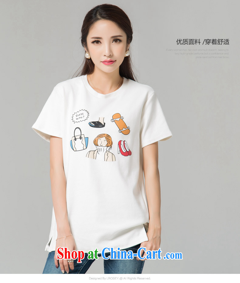 blue if the water large, female 2015 summer new Korean loose short-sleeved round-collar lounge, with the forklift truck T shirt large white code XXL pictures, price, brand platters! Elections are good character, the national distribution, so why buy now enjoy more preferential! Health