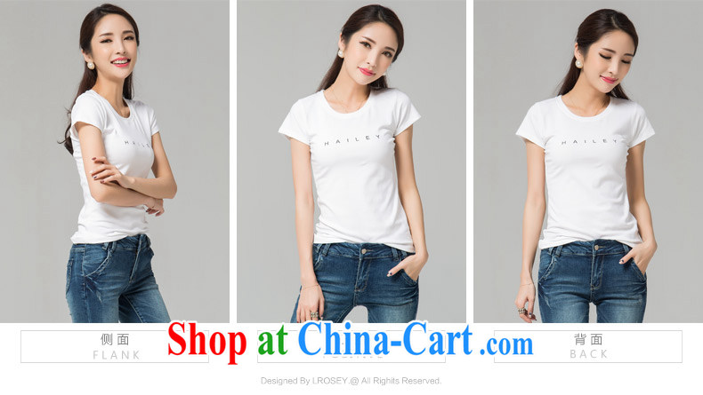Blue Water larger female short-sleeved T-shirt summer new Korean Beauty graphics thin round-collar T-shirt thick mm solid T-shirt large white code XL pictures, price, brand platters! Elections are good character, the national distribution, so why buy now enjoy more preferential! Health