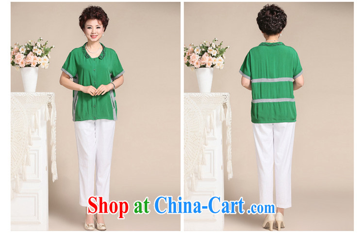 2015 Ousmile new summer, older mothers with minimalist stitching color flip collar short-sleeve female T shirt shirt larger ML 1541 yellow and green 4 XL pictures, price, brand platters! Elections are good character, the national distribution, so why buy now enjoy more preferential! Health