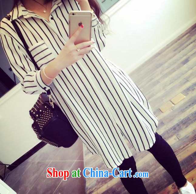 The sea 2015 summer new large, female, long shirt, loose 7 cuffs and the fat shirt dresses women 2672 white XXXL/170 - 200 Jack pictures, price, brand platters! Elections are good character, the national distribution, so why buy now enjoy more preferential! Health