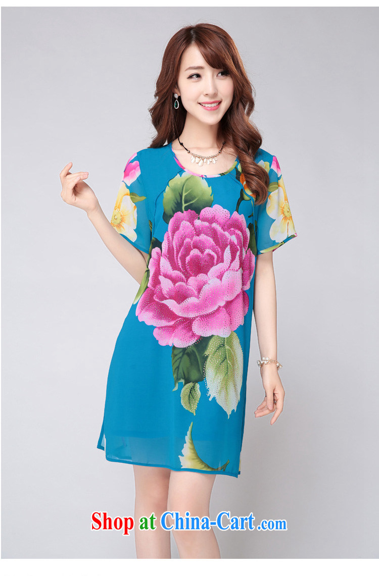 Pi-optimized Connie new Korean loose the code load short-sleeved Ethnic Wind stamp dress girls summer MM on the forklift truck BW skirts 927,713 green 4 XL pictures, price, brand platters! Elections are good character, the national distribution, so why buy now enjoy more preferential! Health