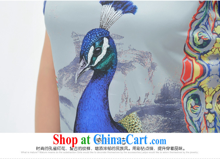 MSSHE XL ladies' short-sleeve T-shirt 2015 new summer Peacock stamp elastic, cotton T-shirt T-shirt 4088 royal blue 5 XL pictures, price, brand platters! Elections are good character, the national distribution, so why buy now enjoy more preferential! Health