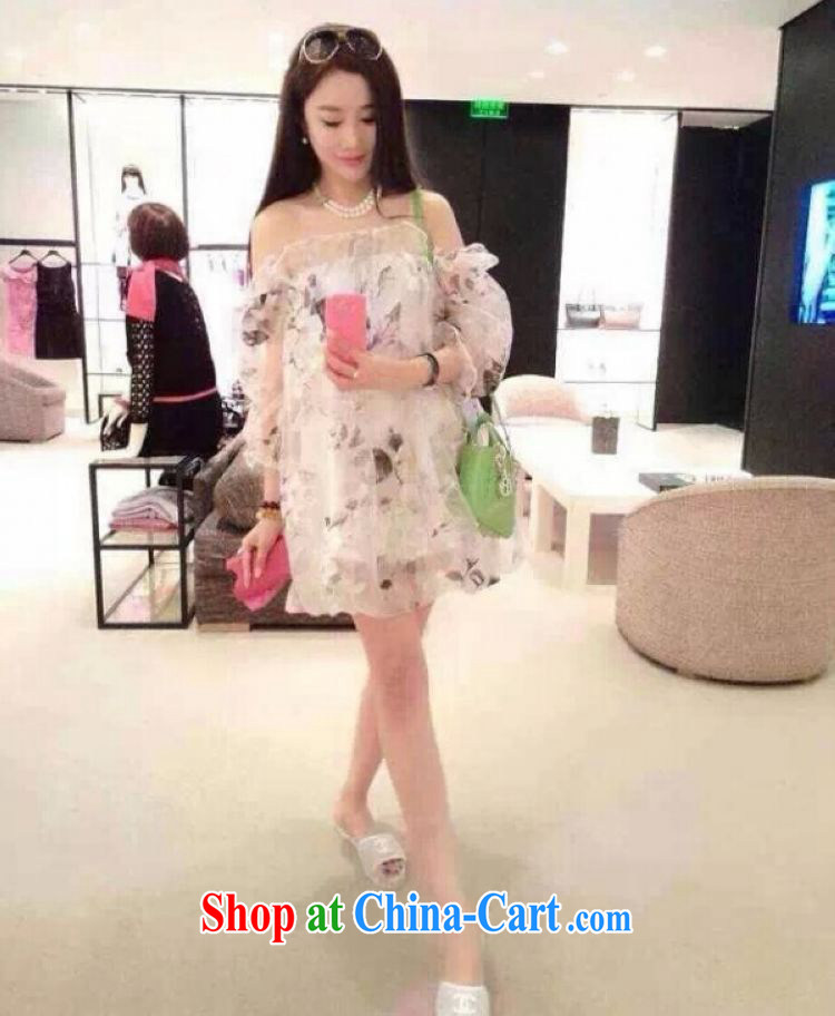 The sum 2015 summer Korean sweet lovely large, bare shoulders the root could erase chest sense of the word for long-sleeved loose dresses 200 jack to wear picture color L pictures, price, brand platters! Elections are good character, the national distribution, so why buy now enjoy more preferential! Health