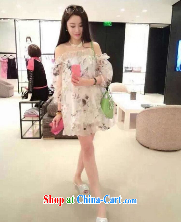 The sum 2015 summer Korean sweet lovely large, bare shoulders the root could erase chest sense of the word for long-sleeved loose dresses 200 jack to wear picture color L pictures, price, brand platters! Elections are good character, the national distribution, so why buy now enjoy more preferential! Health