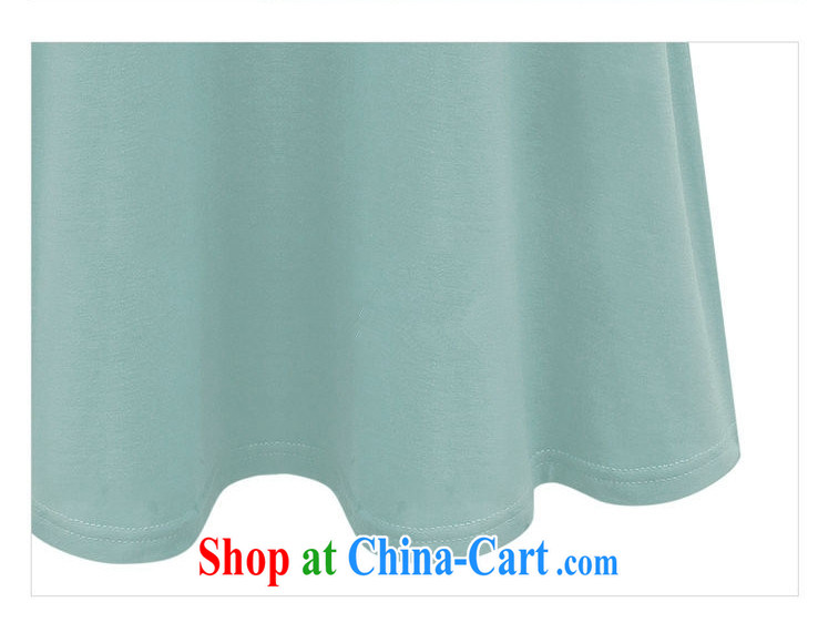 The sea 2015 summer new 200 Jack thick MM flouncing short-sleeved shirt T larger female casual dress women 2641 green XXXXXL pictures, price, brand platters! Elections are good character, the national distribution, so why buy now enjoy more preferential! Health