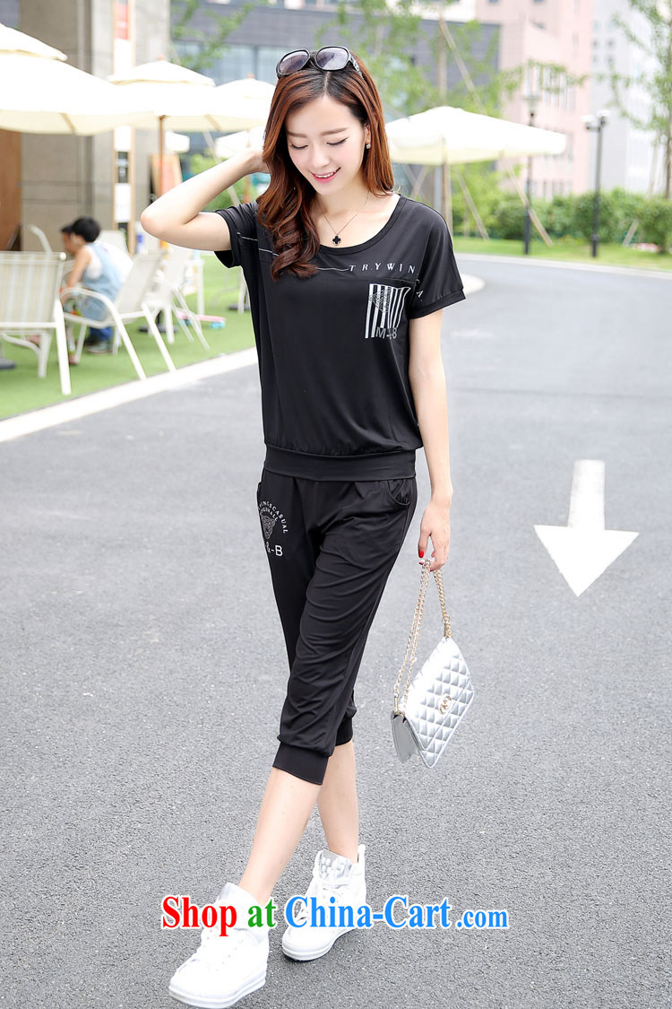 tea wafted Yu 2015 summer Korean version of the new, larger female leisure short-sleeve two-piece Sport Kit 0386 red L pictures, price, brand platters! Elections are good character, the national distribution, so why buy now enjoy more preferential! Health