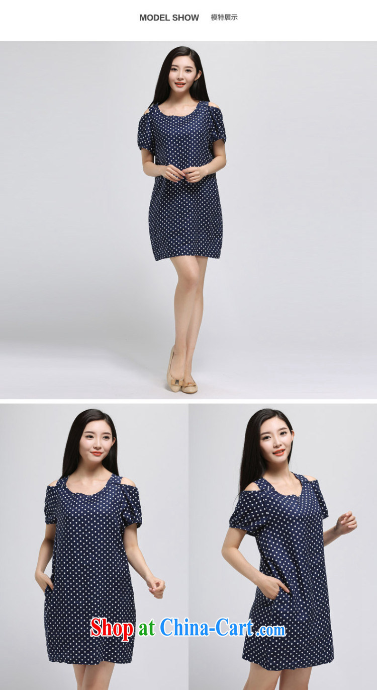 Water by 2015 summer new, larger women mm thick cotton the bare shoulders short-sleeve dress girls S XY 15 4920 blue white XXL pictures, price, brand platters! Elections are good character, the national distribution, so why buy now enjoy more preferential! Health