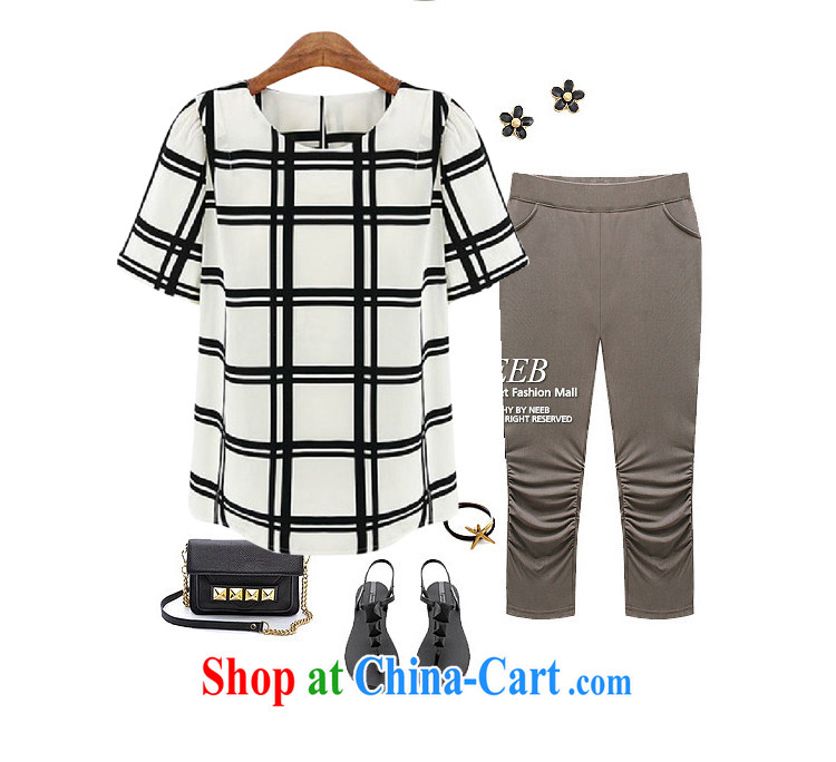 Micro-blue Curtis 2015 summer new short-sleeved snow woven shirts thick MM black-and-white checkered loose video thin shirt, black-and-white checkered 5 L pictures, price, brand platters! Elections are good character, the national distribution, so why buy now enjoy more preferential! Health