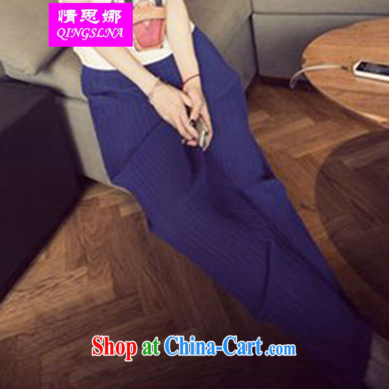 The love of summer 2015 new Korea and indeed XL female thick MM 200 Jack loose video thin lantern pants snow woven Harlan pants large blue code XXXL