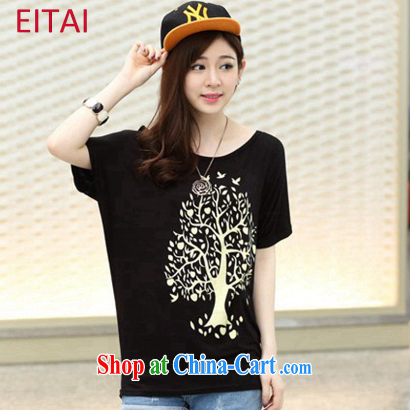 The EITAI code female new summer, the FAT and FAT mm stylish T pension black are code