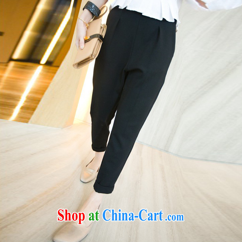 ZZ &FF summer 2015 new larger female thin thick MM XL video thin 9 leisure suits, trouser press female liberal castor black 6 XL, ZZ &FF, shopping on the Internet