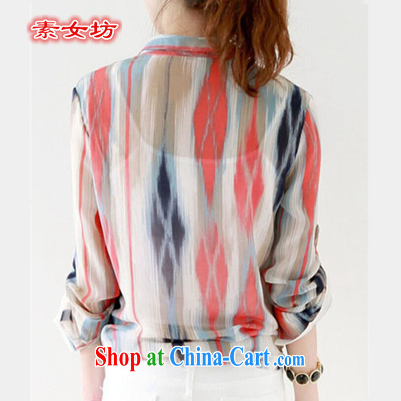 Women of 2015 workshop on new Korean summer maximum code thick snow MM woven shirts stamp duty the code-yi girls 5110 photo color XL recommendations 120 - 145 jack, female square (SUNVFANG), online shopping