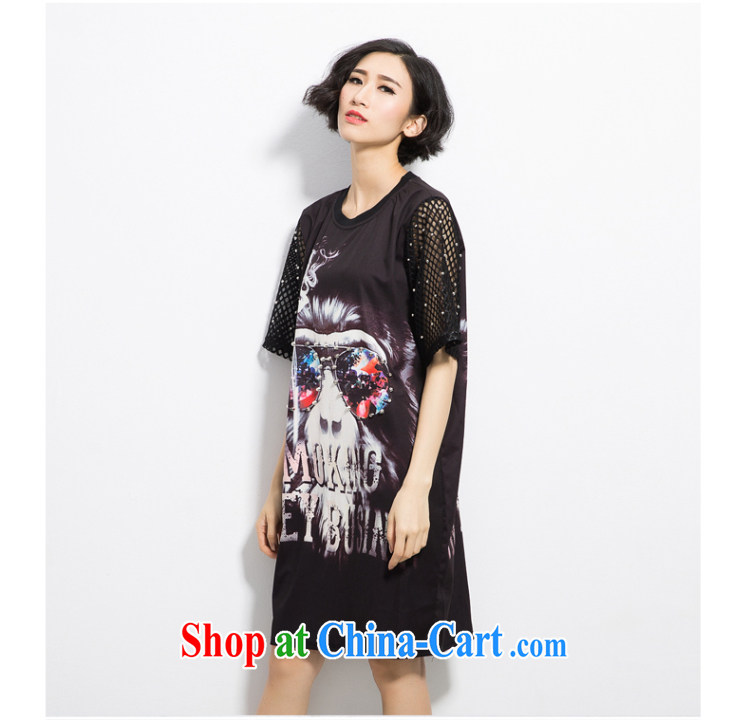 1000 double Yi Su-ha, mm thick in Europe and America, the Women in long, digital printing 100 ground graphics thin dresses X 2262 black XXL pictures, price, brand platters! Elections are good character, the national distribution, so why buy now enjoy more preferential! Health