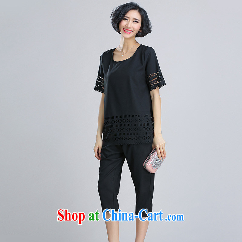 The Gore level for 2015 summer new, larger women is the increased emphasis on her sister loose video thin short-sleeved jacket Kit female black 3 XL, US the quality products, online shopping