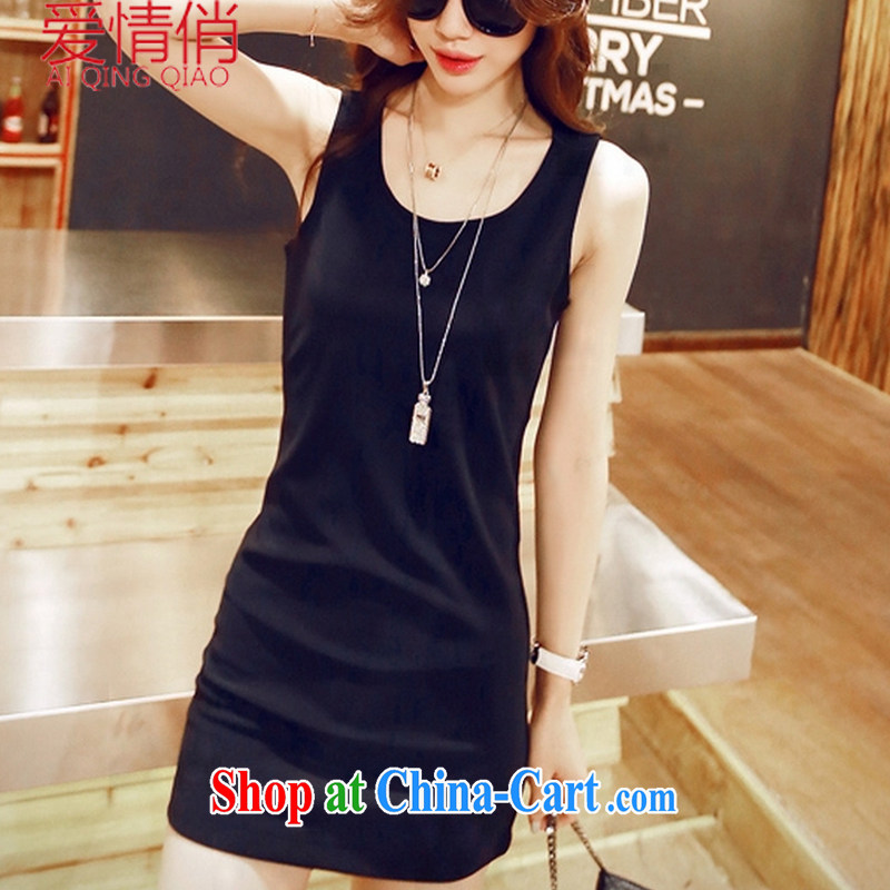 Love is indeed the increase, Mr Jack King code graphics thin Sleeveless T-shirt on the MM long strap vest 200 black large code XXXXL, love for AI QING QIAO), online shopping