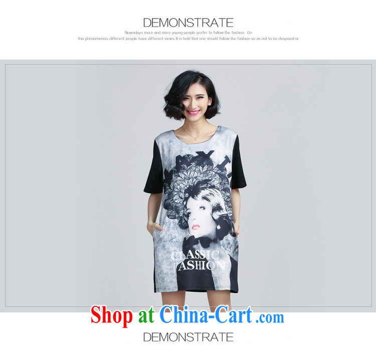 Hong Kong Love honey summer 2015 new, loose the code female pack and stamp duty dress girls short-sleeved shirts T black XXXXL pictures, price, brand platters! Elections are good character, the national distribution, so why buy now enjoy more preferential! Health