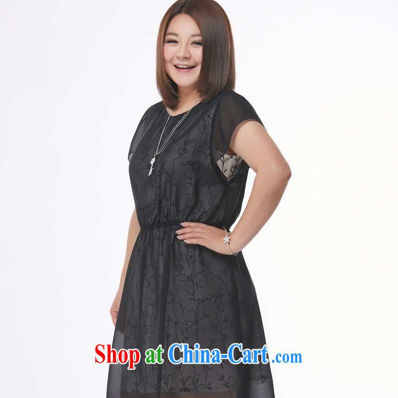 MSSHE XL ladies' 2015 new summer stamp duty leave of two part spell receive waist dress pre-sale 4339 black 3 XL - pre-sale June 30, the Msshe, shopping on the Internet