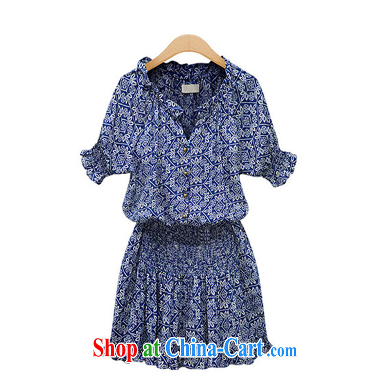 o Ya-ting 2015 New, and indeed increase, female summer thick mm video thin short-sleeve cotton the dresses girls dark blue 5 XL recommends that you 175 - 200 jack, O Ya-ting (aoyating), online shopping