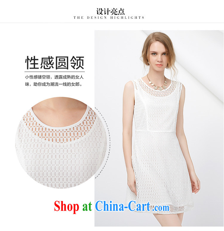 cheer for 2015 XL girls thick MM summer new ladies solid color lace graphics thin mask poverty sleeveless large code dresses 2731 white 3XL pictures, price, brand platters! Elections are good character, the national distribution, so why buy now enjoy more preferential! Health