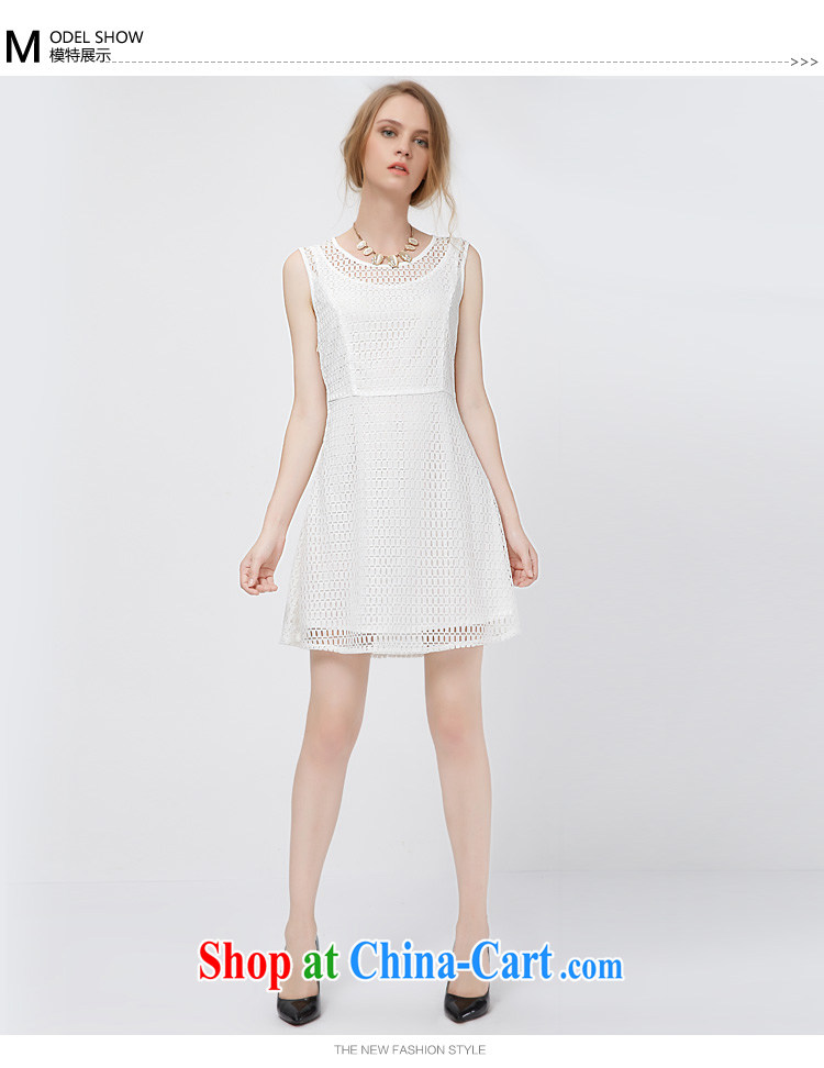 cheer for 2015 XL girls thick MM summer new ladies solid color lace graphics thin mask poverty sleeveless large code dresses 2731 white 3XL pictures, price, brand platters! Elections are good character, the national distribution, so why buy now enjoy more preferential! Health