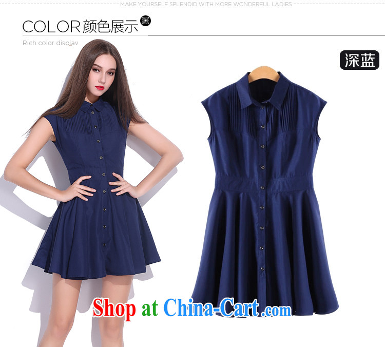 My dyeing clothing summer 2015 new Europe and North America, the girl with the shirt beauty coin beauty dress dark blue 4 XL (155 - 170 ) jack pictures, price, brand platters! Elections are good character, the national distribution, so why buy now enjoy more preferential! Health