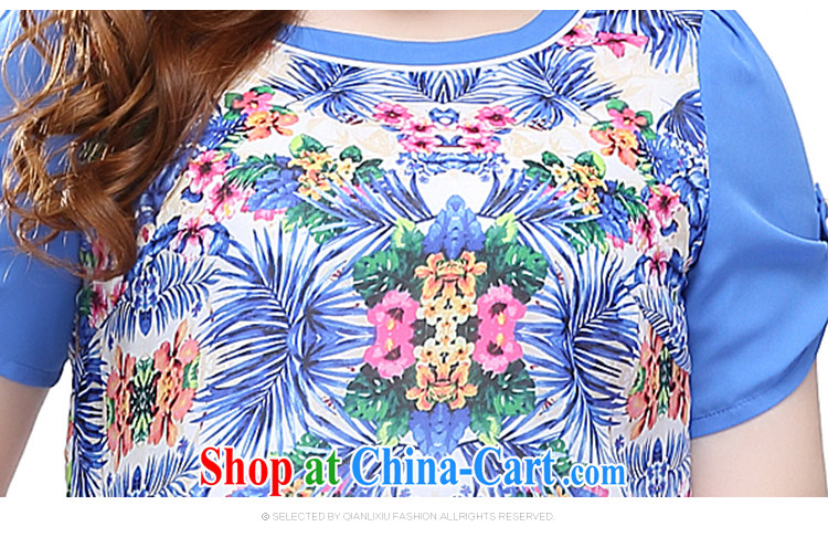 Slim Li-su 2015 summer new, larger clothes and stylish summer stamp duty hit-color cuffs on short sleeves and round neck snow woven shirts shirt Q 7258 blue 3 XL pictures, price, brand platters! Elections are good character, the national distribution, so why buy now enjoy more preferential! Health