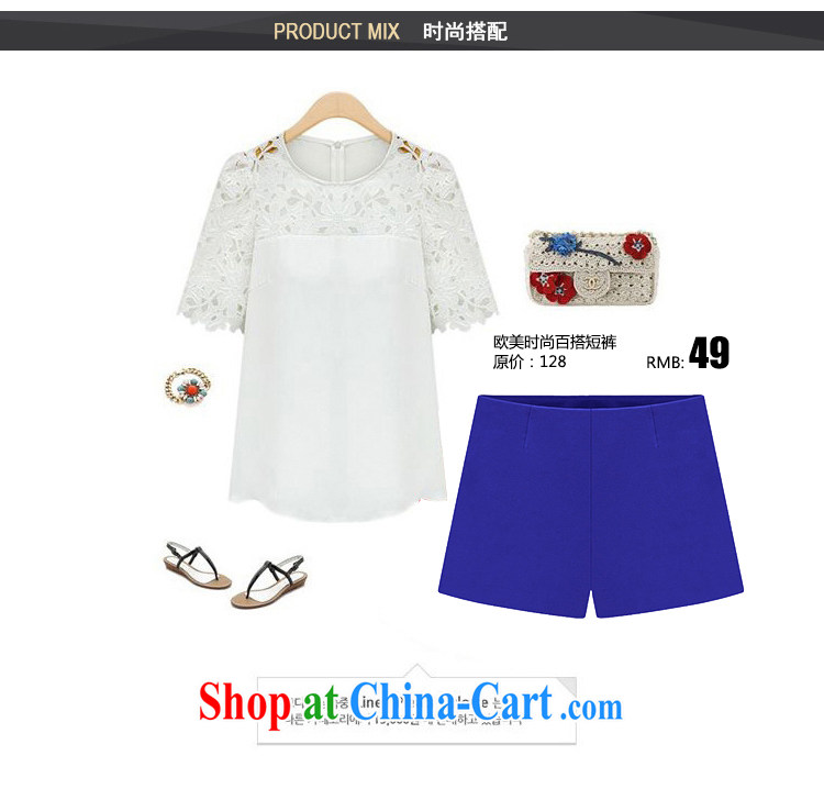 Mona, In 2014, the United States and Europe, female summer new thick mm courage empty short-sleeve snow woven shirts with lace shirt women 552 white XL pictures, price, brand platters! Elections are good character, the national distribution, so why buy now enjoy more preferential! Health