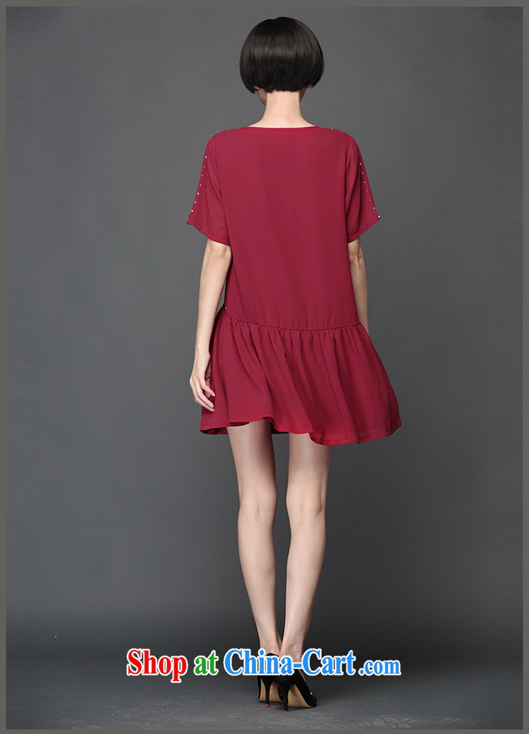 Director of 2015 summer new 200 jack and ventricular hypertrophy, women mm thick Korean short-sleeved loose snow-woven dresses 2801 wine red code 5 XL 200 Jack left and right pictures, price, brand platters! Elections are good character, the national distribution, so why buy now enjoy more preferential! Health