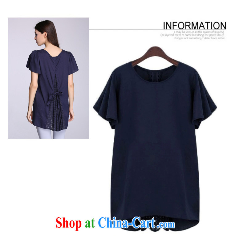 2015 summer new, the United States and Europe, women mm thick loose biological aerial length cuff, snow-woven shirts women T-shirt dark blue 6 XL (185 - 200 ) jack pictures, price, brand platters! Elections are good character, the national distribution, so why buy now enjoy more preferential! Health