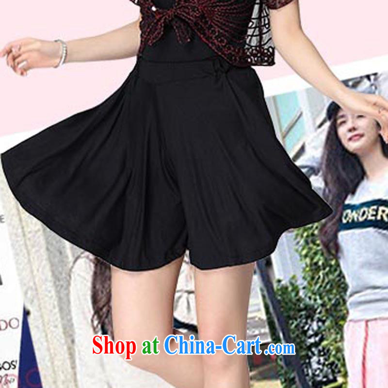 618 the urges the Taliban, summer 2015 new, larger female and FAT and FAT people wear loose video thin 100 hem shorts girl hot pants 5061 black XXXXL, the Lai, and shopping on the Internet