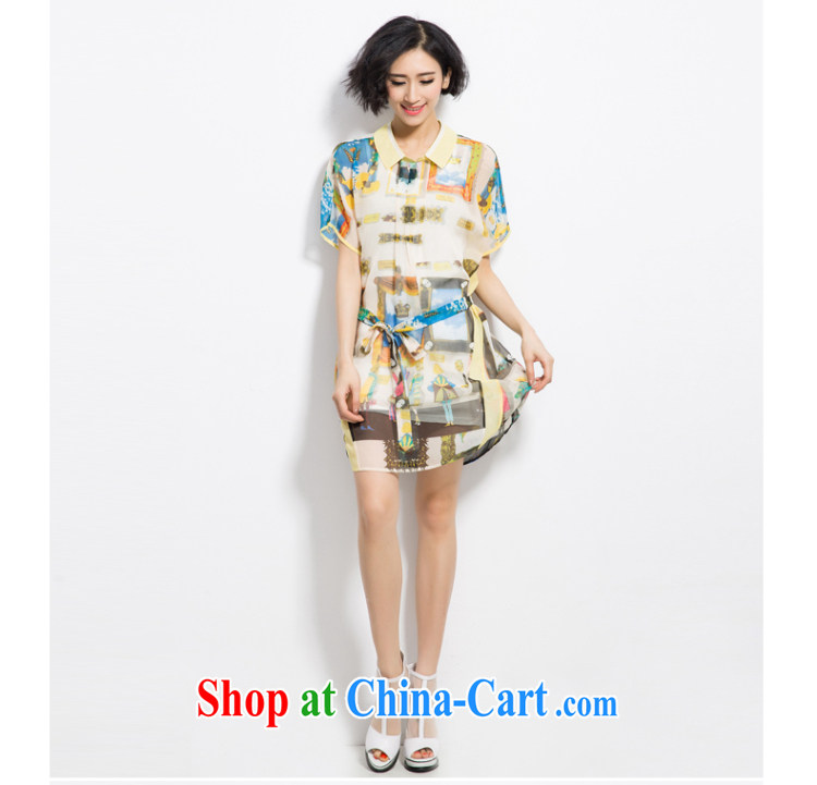 Eternal show Summer 2015 mm thick new, greater Europe, female elegant figures stamp snow woven shirts dresses yellow 3XL pictures, price, brand platters! Elections are good character, the national distribution, so why buy now enjoy more preferential! Health