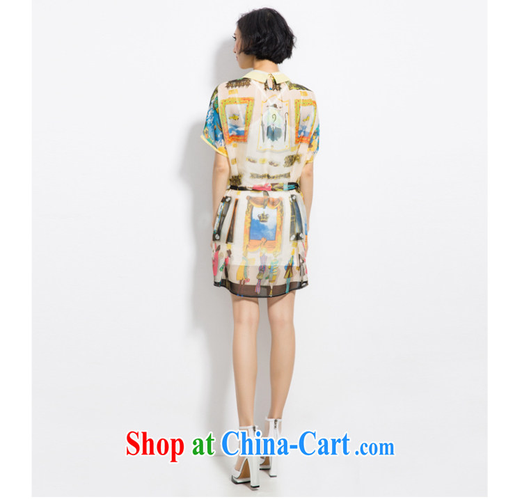 Eternal show Summer 2015 mm thick new, greater Europe, female elegant figures stamp snow woven shirts dresses yellow 3XL pictures, price, brand platters! Elections are good character, the national distribution, so why buy now enjoy more preferential! Health