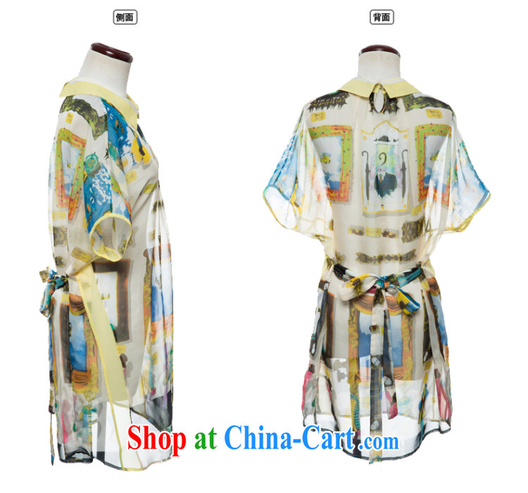 Eternal show Summer 2015 mm thick new, greater Europe, female elegant figures stamp snow woven shirts dresses yellow 3XL pictures, price, brand platters! Elections are good character, the national distribution, so why buy now enjoy more preferential! Health