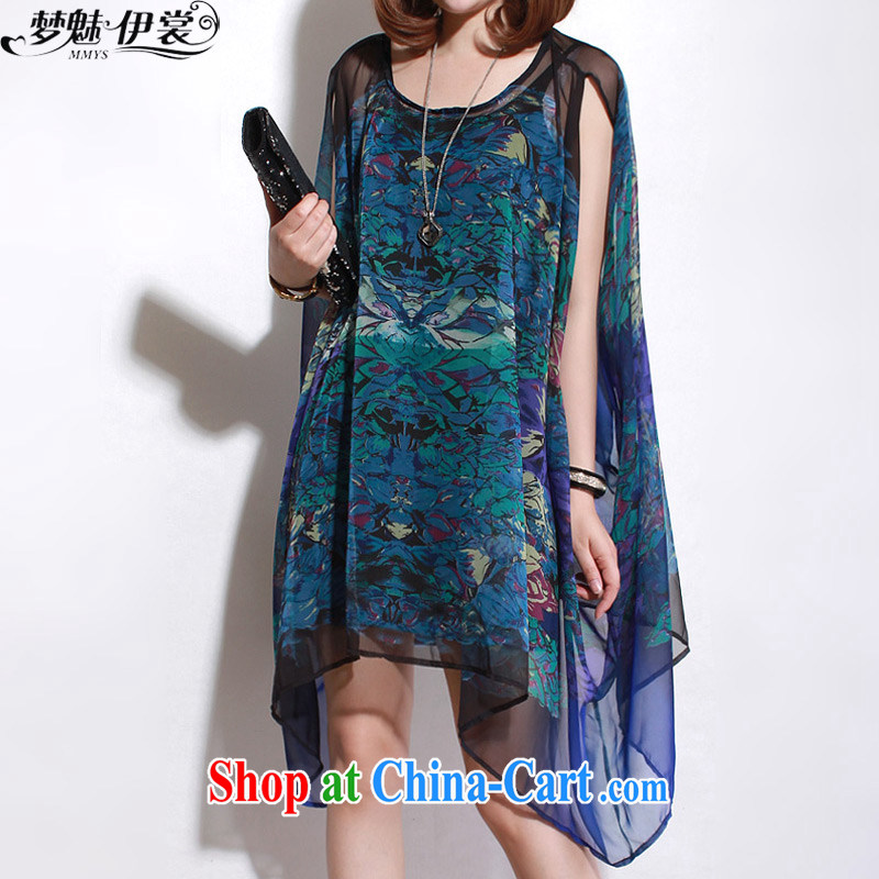 Director of the Advisory Committee 2015 spring and summer with new, and indeed increase, women mm thick loose, long, snow-woven shirt short-sleeved-blue skirt _single layer_ loose all code