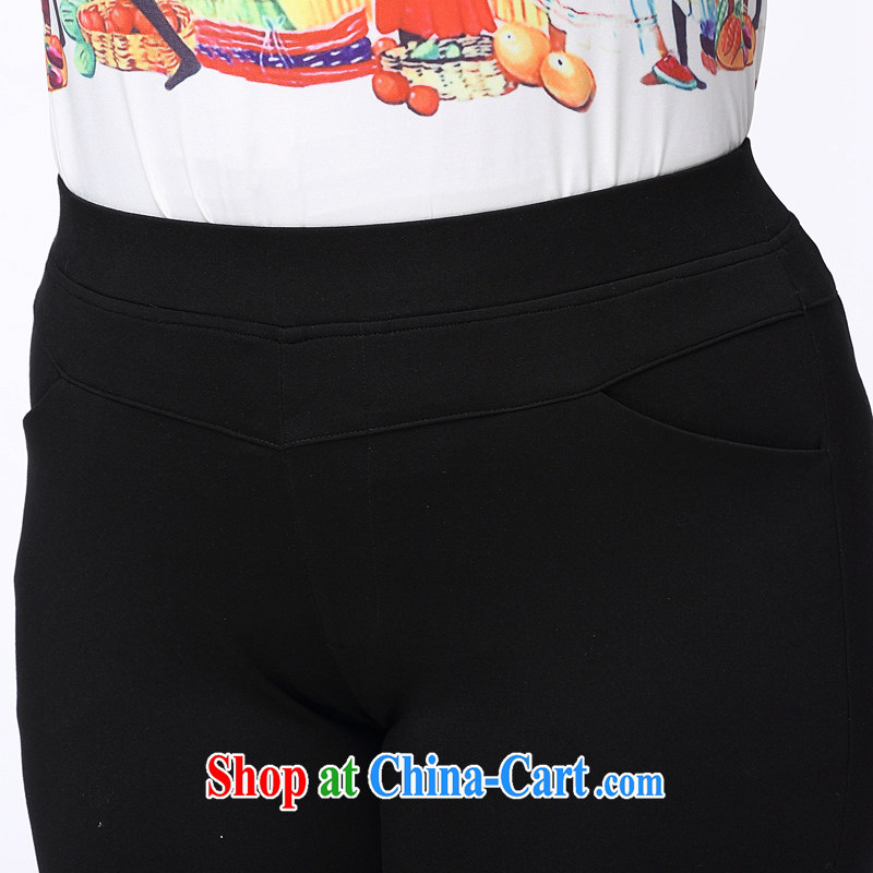 The Erez mark 2015 summer new, larger female 7 pants Korean mm thick pants beauty graphics thin female pants 4037 black 3 XL (waist 84 - 115) and the Erez. mark (OLAZY . MARK), online shopping