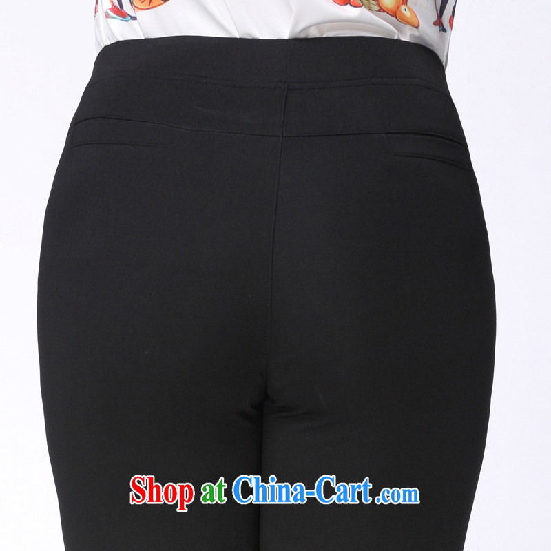 The Erez mark 2015 summer new, larger female 7 pants Korean mm thick pants beauty graphics thin female pants 4037 black 3 XL (waist 84 - 115) and the Erez. mark (OLAZY . MARK), online shopping
