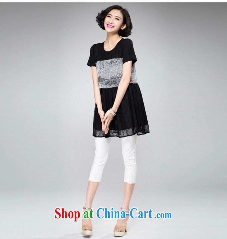Coffee murmured the Code women's clothing 2015 summer new thick mm stamp duty stitching lace snow spinning the small chopper hem dresses black XXXL pictures, price, brand platters! Elections are good character, the national distribution, so why buy now enjoy more preferential! Health