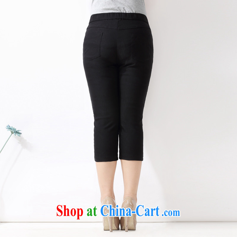 The multi-po 2015 summer new thick MM larger women minimalist 100 ground graphics thin stretch 7 solid pants K 635 red 38, and the multi-po, Miss CHOY So-yuk (CAIDOBLE), online shopping