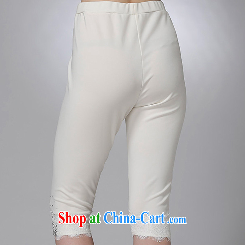 Elizabeth Quat Qi poetry summer 2015 new, the United States and Europe, female minimalist graphics thin pencil trousers 7 casual pants solid white 5 XL suitable for 200 - 210 jack, Elizabeth Quat poetry Qi, and shopping on the Internet