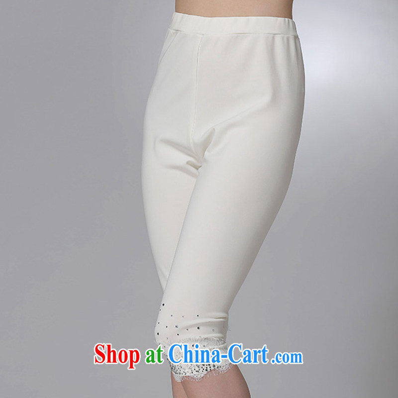 Elizabeth Quat Qi poetry summer 2015 new, the United States and Europe, female minimalist graphics thin pencil trousers 7 casual pants solid white 5 XL suitable for 200 - 210 jack, Elizabeth Quat poetry Qi, and shopping on the Internet