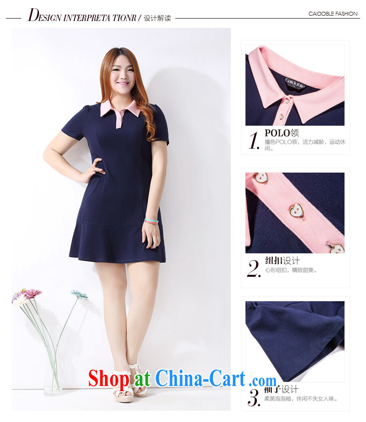 The multi-po 2015 summer new thick MM larger female lady wind knocked color graphics thin short-sleeve dresses Q 1119 dark blue 3XL pictures, price, brand platters! Elections are good character, the national distribution, so why buy now enjoy more preferential! Health